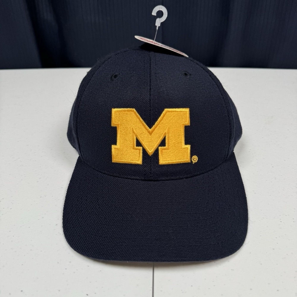 Vintage 1995 90s Michigan Wolverines Snapback Hat Twin Enterprises Wool New